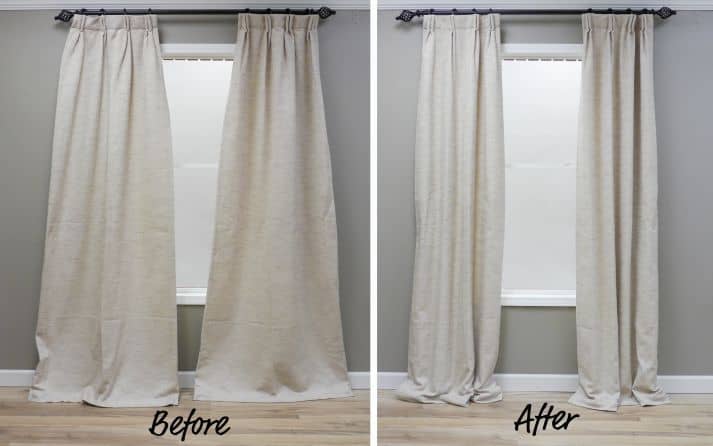 Curtain Cleaning before and after quality results